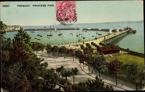 Ak Torquay Devon England, Princess Pier