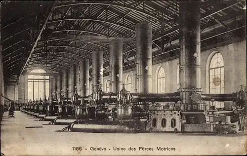 Ak Genève Genf Schweiz, Usine des Forces Motrices