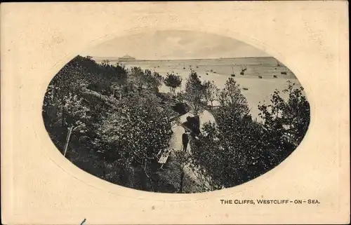 Präge Ak Westcliff on Sea Southend on Sea Essex England, The Cliffs