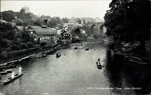 Ak Harrogate Knaresborough Yorkshire England, From High Bridge