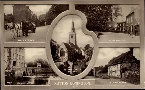 Ak Sutton Bonington Nottinghamshire England, Main Street, Post Office, Old Cottage, Zouch Mill