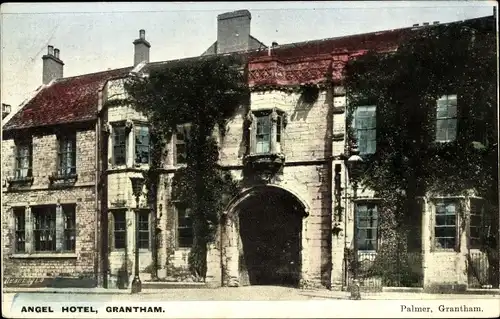 Ak Grantham Lincolnshire England, Angel Hotel