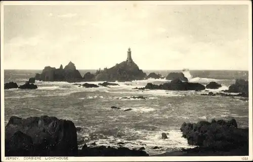 Ak St. Brélade Kanalinsel Jersey, La Corbière Lighthouse