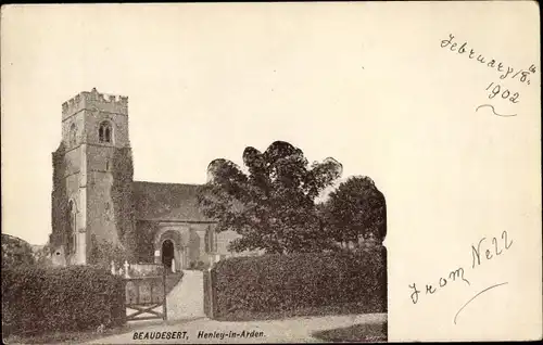 Ak Henley in Arden Warwickshire England, Beaudeser Castle