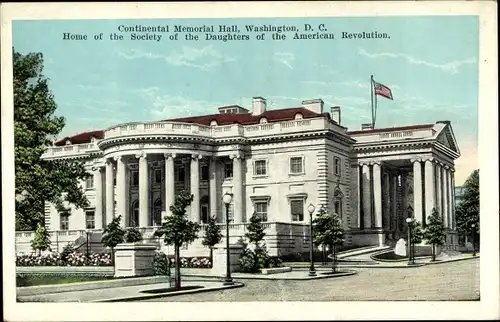 Ak Washington DC USA, Continental Memorial Hall, Society of the Daughters of the American Revolution