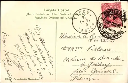 Ak Montevideo Uruguay, Plaza Independencia, Palacio de Gobierno