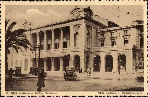Ak Santiago de Chile, Theatre Municipal