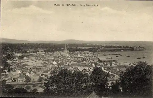 Ak Fort de France Martinique, Vue generale