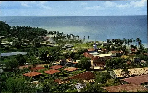 Ak Le Carbet Martinique, Point de la cote ou debarqua Christophe Colomb en 1502