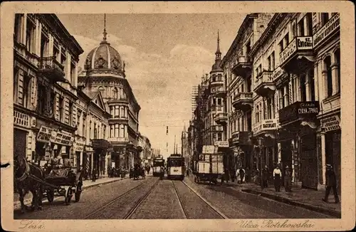 Ak Lodz Lodsch Polen, Ulica Piotrkowska