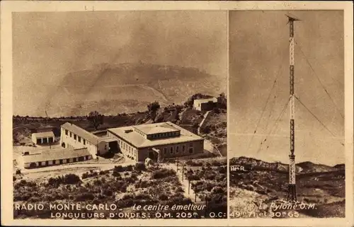 Ak Monte Carlo Monaco, Radio Monte Carlo, Le centre emetteur, Le Pylone, Sendemast