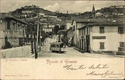 Ak Firenze Florenz Toscana, Straßenpartie
