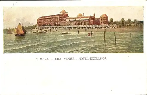 Künstler Ak Petruolo, S., Lido di Venezia Veneto, Hotel Excelsior