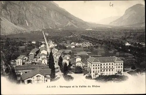 Ak Vernayaz Kanton Wallis, Vallée du Rhone, Panorama