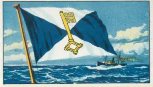 Sammelbild Reedereiflaggen der Welthandelsflotte Nr. 87, Nordsee Deutsche Hochseefischerei