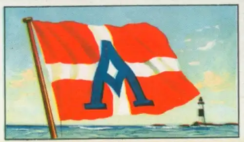 Sammelbild Reedereiflaggen der Welthandelsflotte Nr. 140, Dampskibsselskab Atalanta Kopenhagen