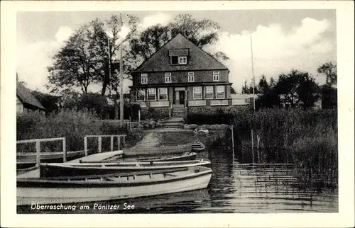 Ak Pönitz Scharbeutz in Ostholstein, Überraschung am Pönitzer See