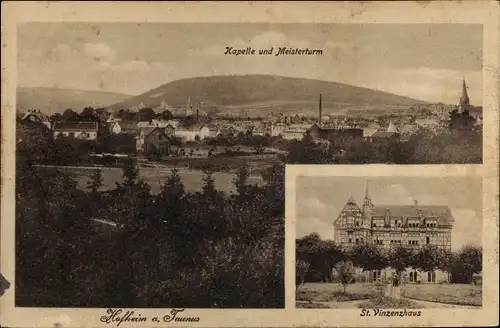Ak Hofheim am Taunus Hessen, Kapelle und Meisterturm, St. Vinzenzhaus