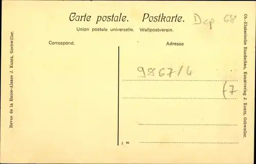 Ak Ottmarsheim Elsass Haut Rhin, Kirche, erbaut im 11Jahrhundert
