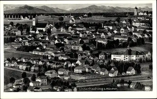 Künstler Ak Kaltenbach, Unterhaching in Oberbayern, Gesamtansicht