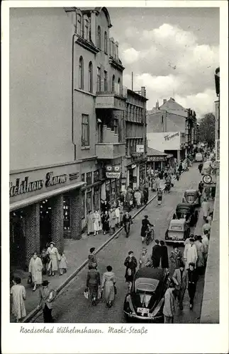 Ak Wilhelmshaven in Niedersachsen, Lichthaus Harms, Markt Straße