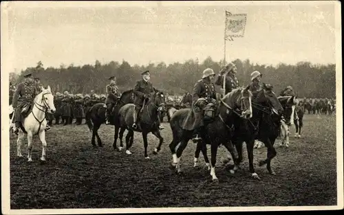 Ak Präsident Tomáš Garrigue Masaryk, Tschechische Soldaten, 1925