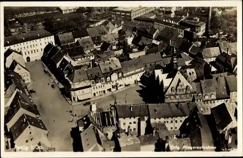 Ak Penig in Sachsen, Blick auf den Ort, Fliegeraufnahme