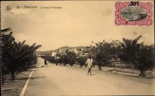 Ak Albertville DR Kongo Zaire, L'Avenue Principale