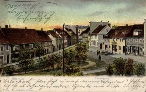 Ak Artern an der Unstrut, Bismarckplatz