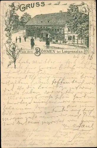 Litho Bad Langensalza in Thüringen, Gasthaus Böhmen