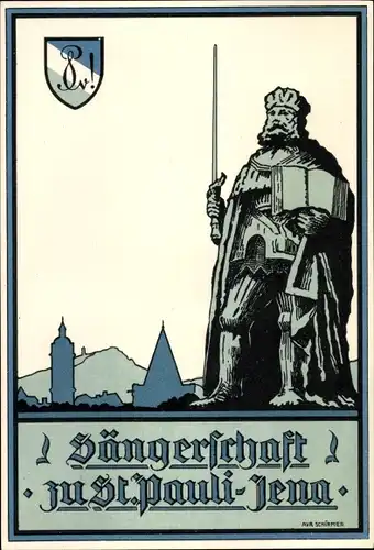 Studentika Künstler Ak Jena in Thüringen, Sängerschaft zu St. Pauli