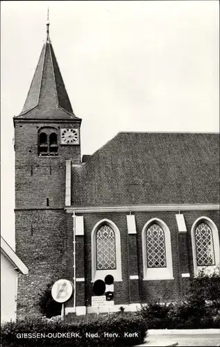 Ak Giessenburg Südholland, Giessen-Oudkerk, Ned. Herv. Kerk