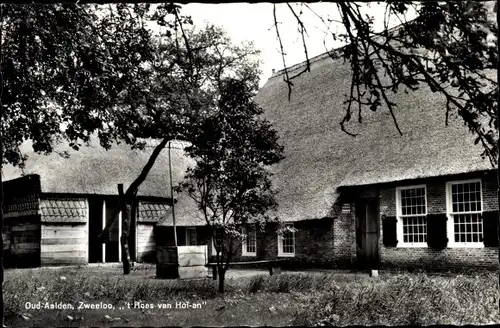 Ak Zweeloo Drenthe, Oud Aalden, 't Hoes van Hol-An, Saksische Boerderij