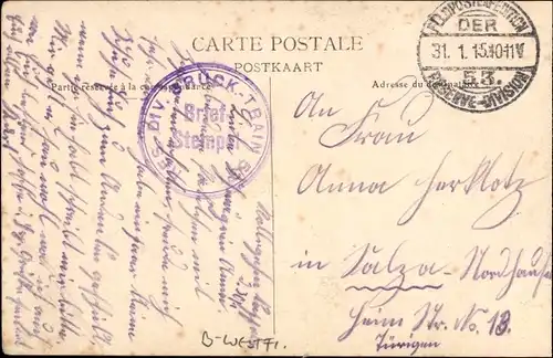 Ak Ypres Ypern Westflandern, Rue de Lille et Tour Saint Pierre