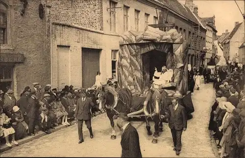 Ak Furnes Veurne Westflandern, Procession de Penitence