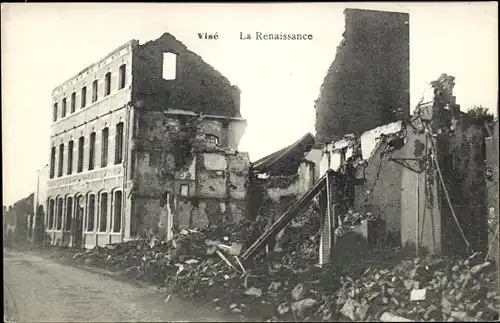 Ak Visé Wallonien Lüttich, La Renaissance, ruines