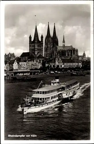 Ak Köln am Rhein, Köln-Düsseldorfer Dampfer, Dom