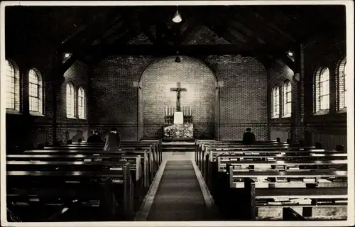 Ak Heeswijk Nordbrabant, R. K. Gymnasium St. Norbertus v. d. Abdij Berne, Kapel