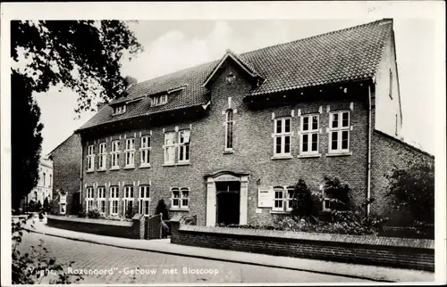 Ak Vught Nordbrabant, Rozenoord Gebouw met Bloscoop