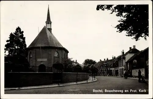 Ak Boxtel Nordbrabant Niederlande, Bosscheweg en Prot. Kerk