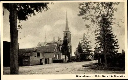 Ak Westerhoven Nordbrabant, R. K. Kerk St. Servatius