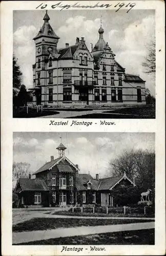 Ak Wouw Nordbrabant, Kasteel Plantage, Plantage