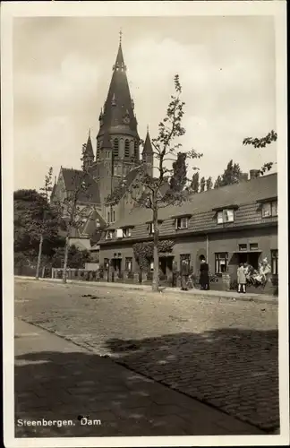 Ak Steenbergen Nordbrabant Niederlande, Dam, Kerk