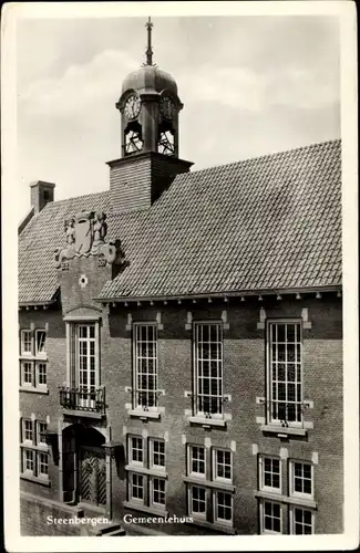 Ak Steenbergen Nordbrabant Niederlande, Gemeentehuis