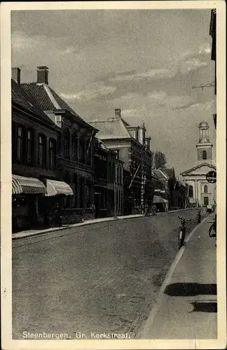 Ak Steenbergen Nordbrabant Niederlande, Gr. Kerkstraat