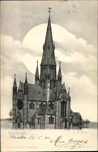 Ak Steenbergen Nordbrabant Niederlande, R. K. Kerk