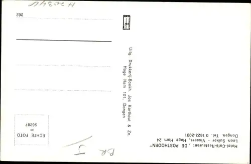 Ak Dongen Nordbrabant Niederlande, Hotel De Posthoorn