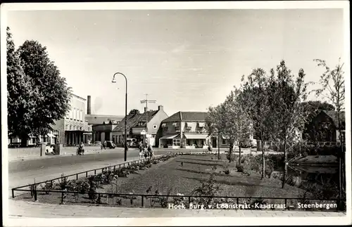 Ak Steenbergen Nordbrabant Niederlande, Hoek Burg v. Loonstraat-Kaaistraat