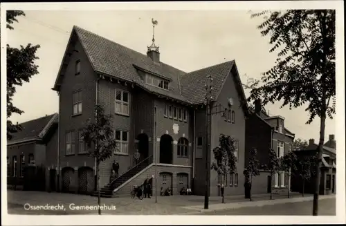 Ak Ossendrecht Woensdrecht Nordbrabant Niederlande, Gemeentehuis