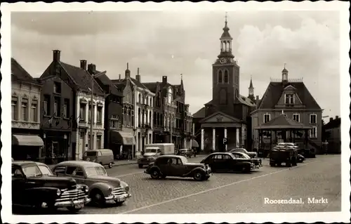 Ak Roosendaal Nordbrabant Niederlande, Markt, Autos